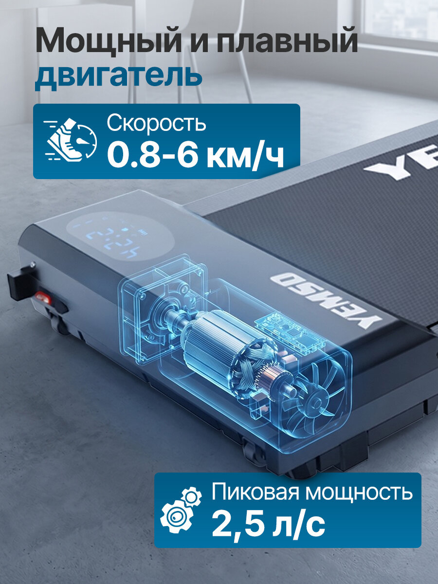 Беговая дорожка DFC YEMSD T-C102, для дома, электрическая, 2,5л. с, до 110кг — фото 1