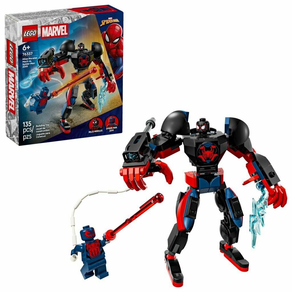 Конструктор LEGO Marvel 76337 Робот Майлз Моралес против Человека-паука 2099