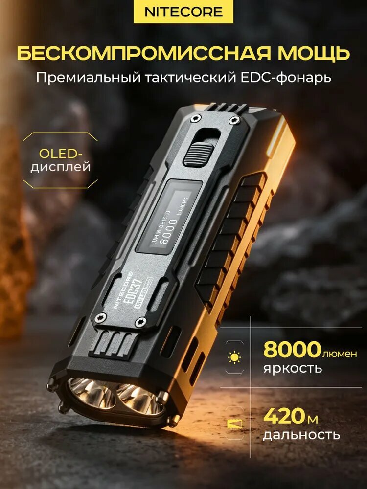 NITECORE Фонарик аккумуляторный NITECORE EDC37Особенности аккумуляторов серии Nitecore
