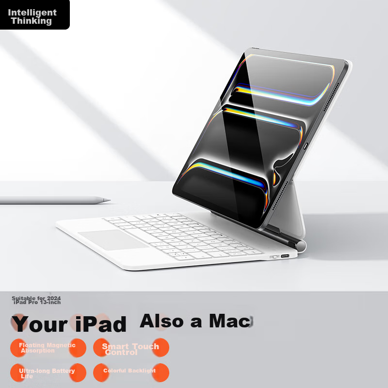 Zhisihui Ультратонкий магнитный плавающий Bluetooth-клавиатура чехол для Apple iPad Pro 13-дюймов M5/M4 2025 моделей