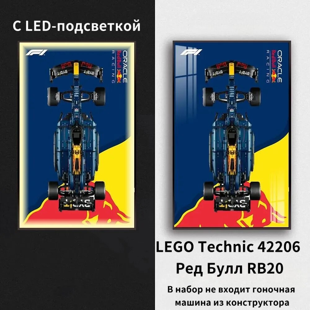 Постер Red Bull F1 (С рамкой для картин и крючком) Настенный держатель Набор для творчества и хобби