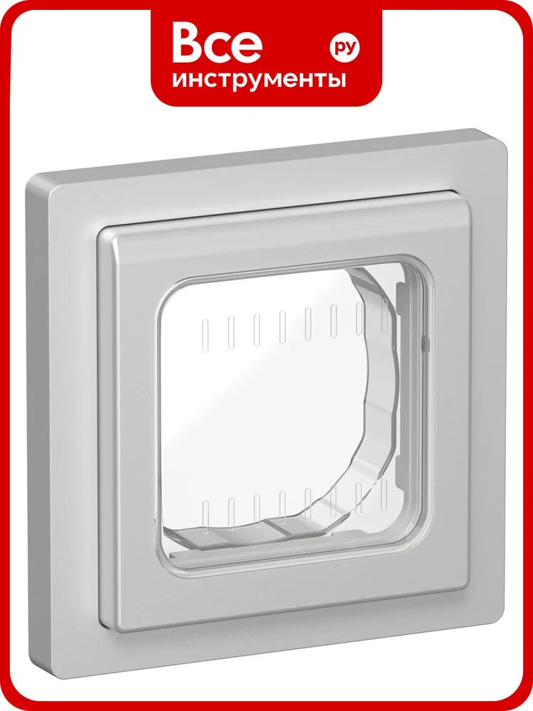 Рамка IEK FLITE 1-местная IP55 Рпро-1-55-ФлА алюминий FI-M10-32-55-K47