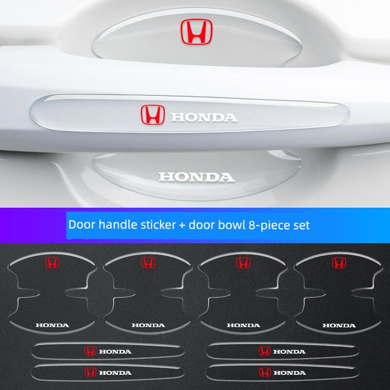 Набор защитных пленок для дверных ручек и кромок, 8 предметов, для Honda City, антицарапин и антиудар