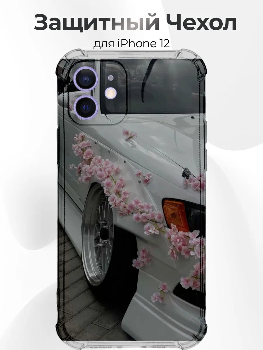 IPhone 12 белая Silvia S13 с сакурой