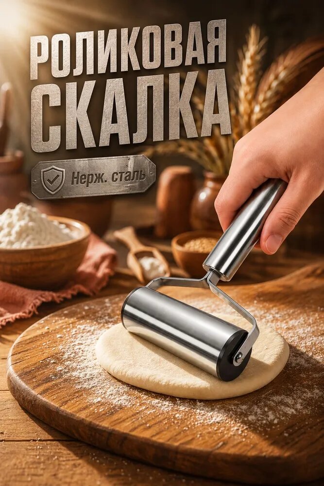 Скалка с крутящимися ручками