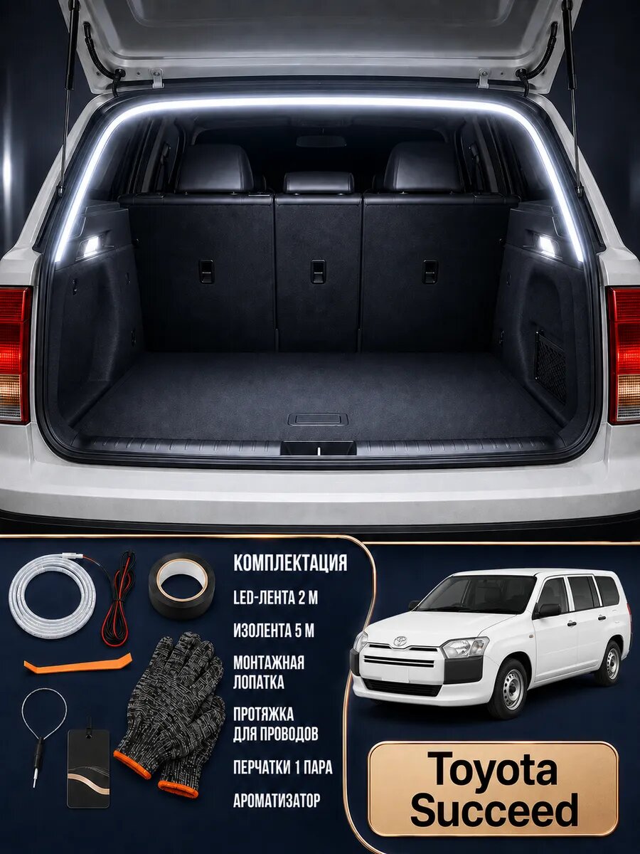 Светодиодная лента в багажник Toyota Succeed