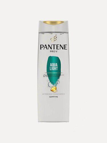 Изображение товара Шампунь Pantene Pro-V Aqua Light для тонких, окрашенных и жирных волос, укрепление, объем 250 мл, производство Франция