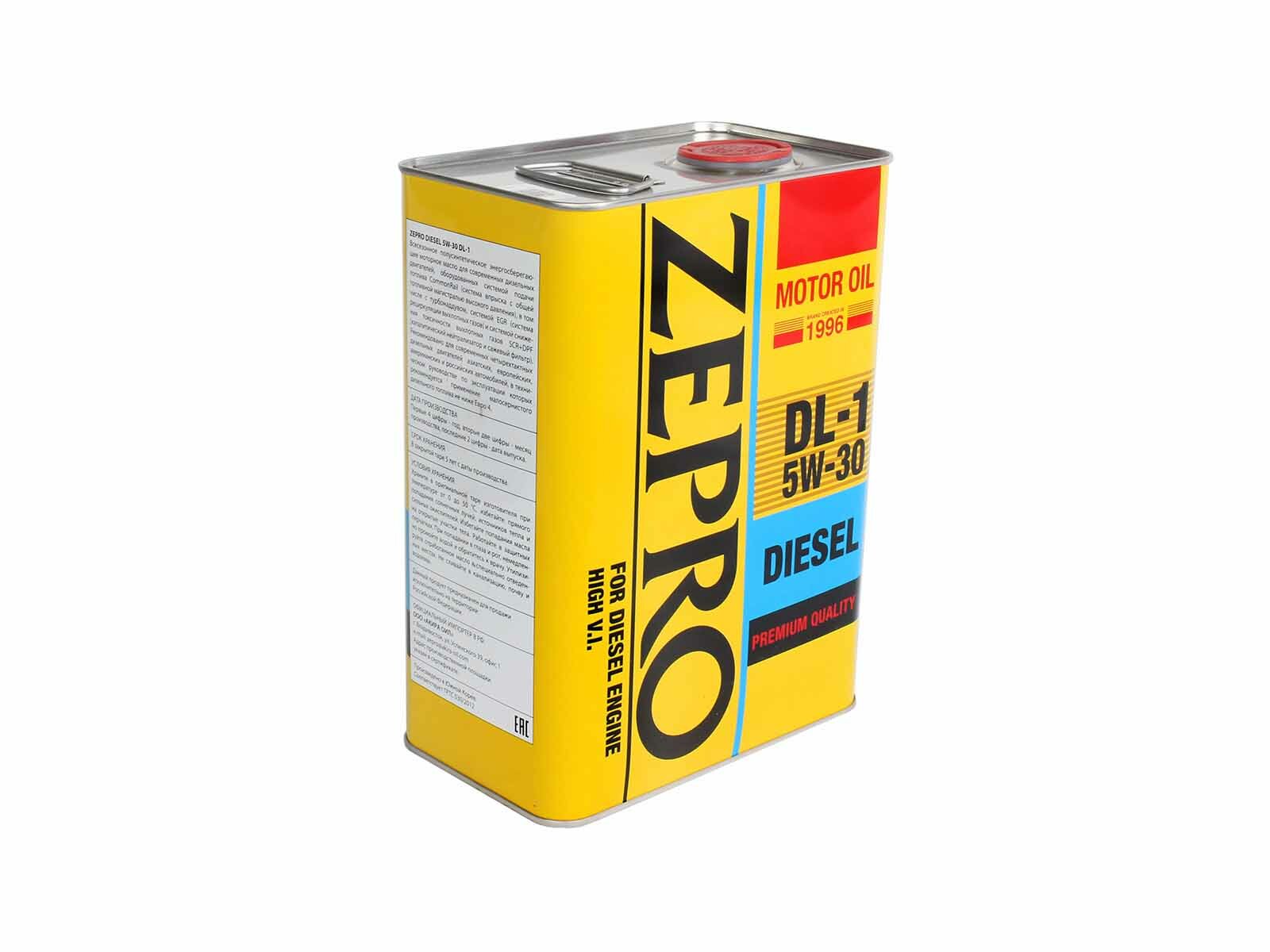 Масло моторное Idemitsu Zepro DL-1 5w-30 Diesel, 4 литра, новая