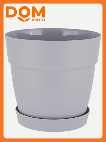 Изображение товара Горшок для цветов INGREEN VILLA DE FIORI 48л, D465мм,46,5х46,5х43, на колесиках, утренний туман