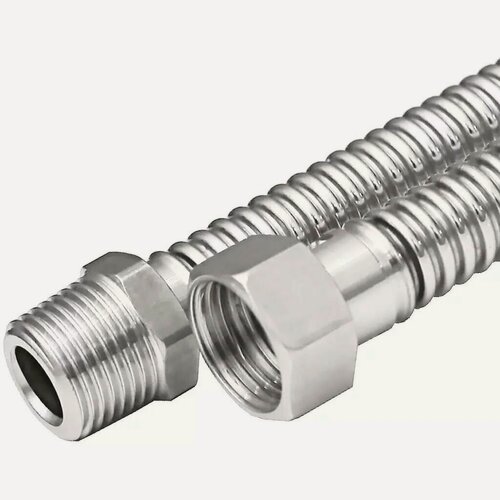 Изображение товара Подводка для газа AquaLink 1/2 дюйма 2 метра сильфонная гайка-штуцер для подключения газового оборудования