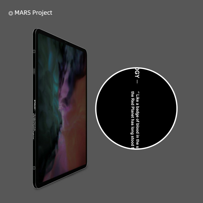 Защитная наклейка для края экрана iPad Pro 2025 с дизайном проекта Марс, 11 дюймов