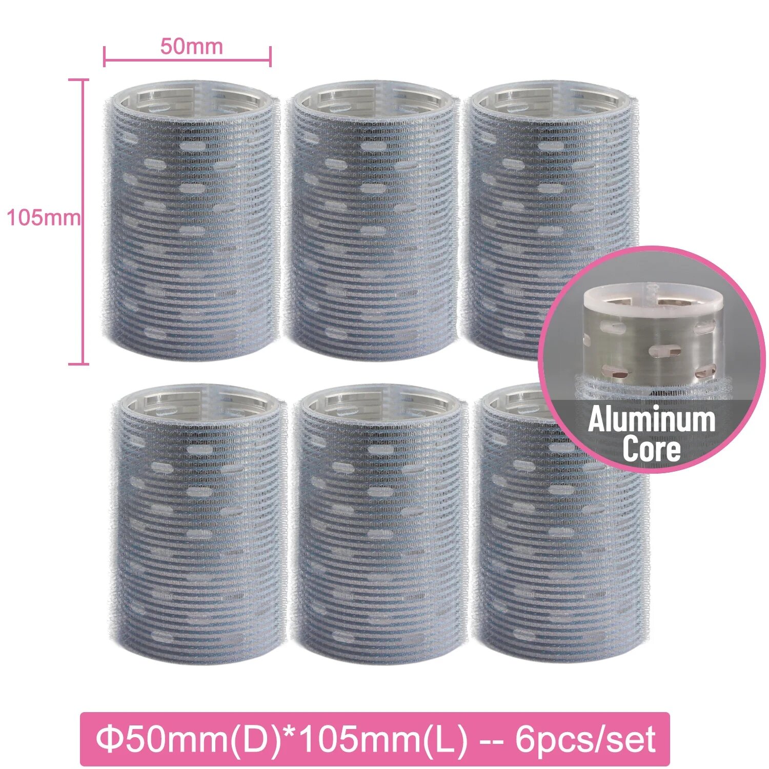 Jamshore термоионные бигуди 6 шт. 105 мм 50mm