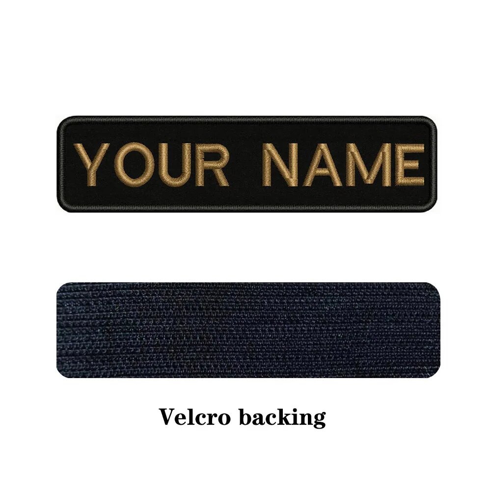 Именная нашивка Velcro, темно-синий, 10х2.5 см