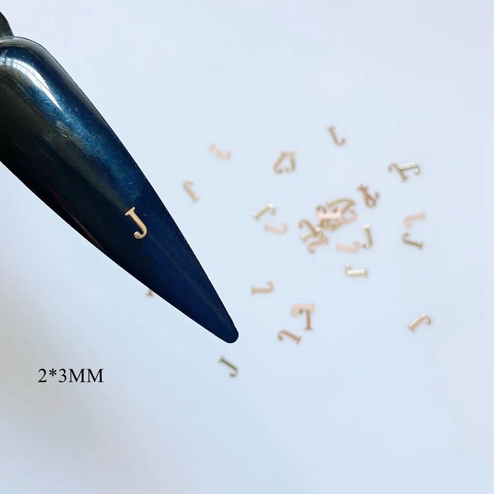 Буквы для ногтей MS550-2-J, цвет золото