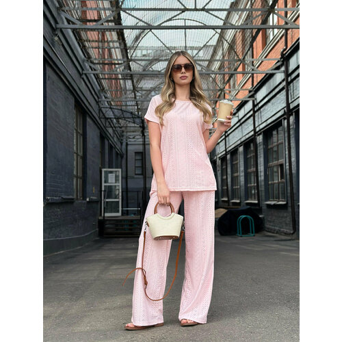 фото Пижама buy-tex.ru костюм женский, размер 42-44, розовый