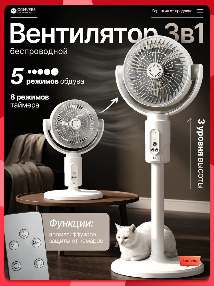 Напольный вентилятор Dtynbkznjh yfgjkmysq, белый