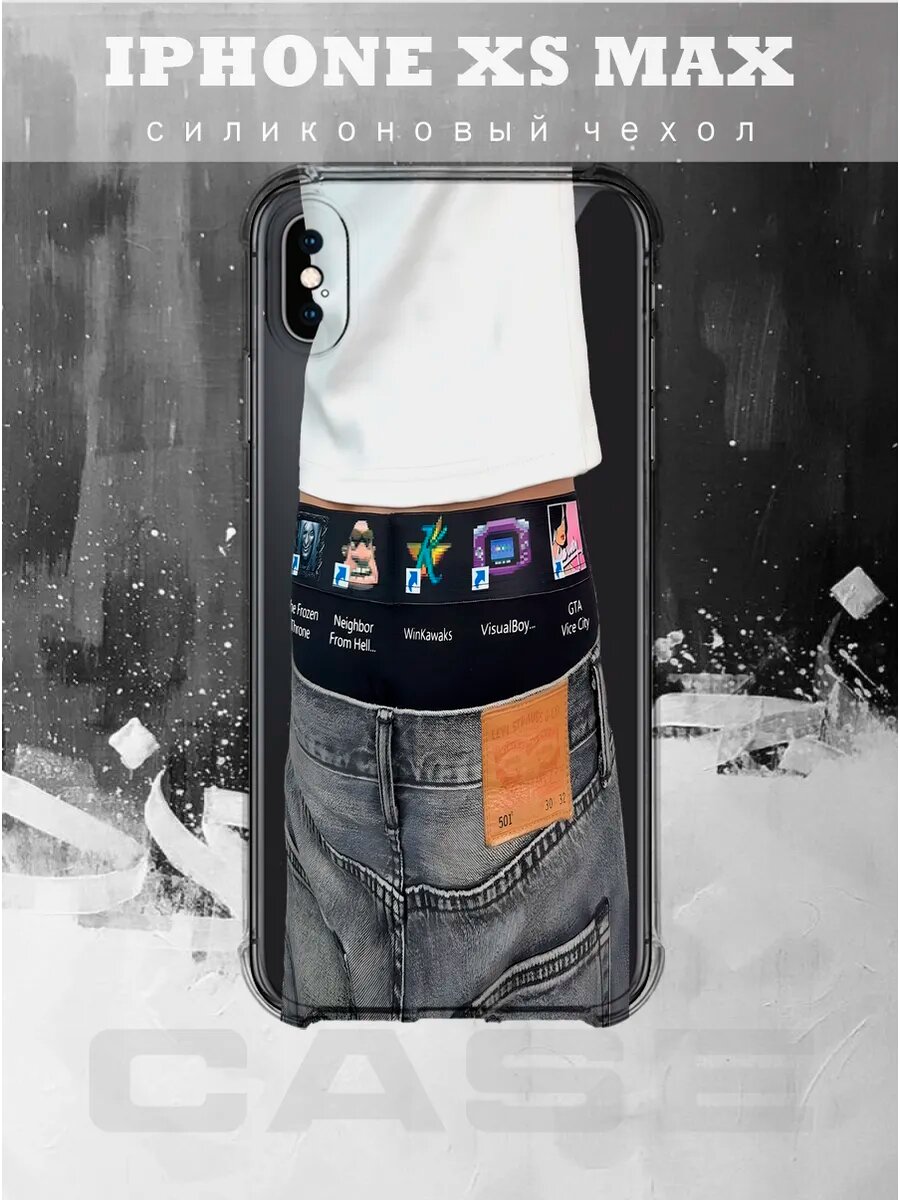 Чехол на IPHONE XS MAX с принтом кс го гта