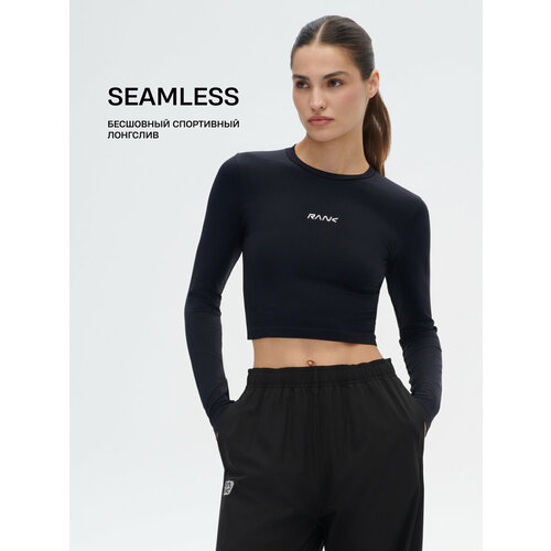 фото Лонгслив спортивный rank seamless long sleeve, размер xl, , черный