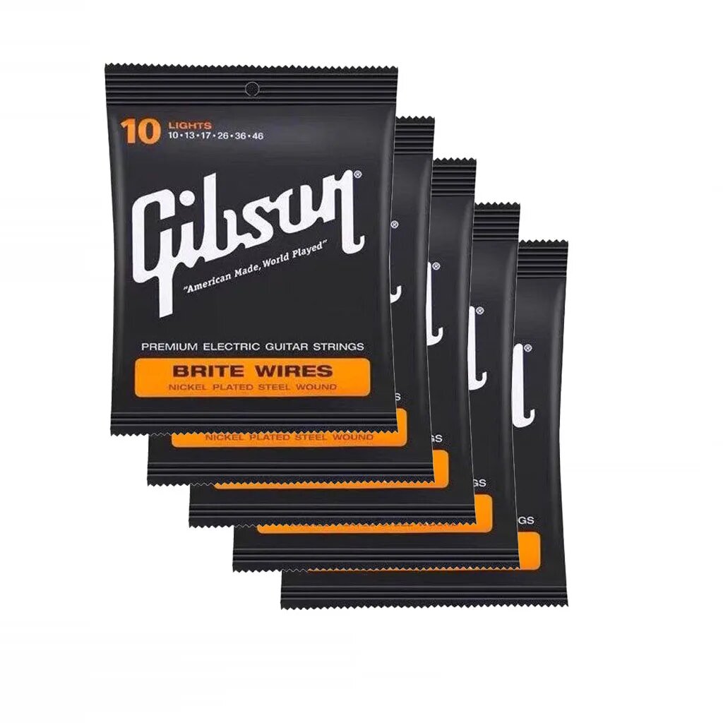 Набор струн для акустической гитары Gibson 80/20 бронза 09-42 5Pcs SEG-700ML 10-46