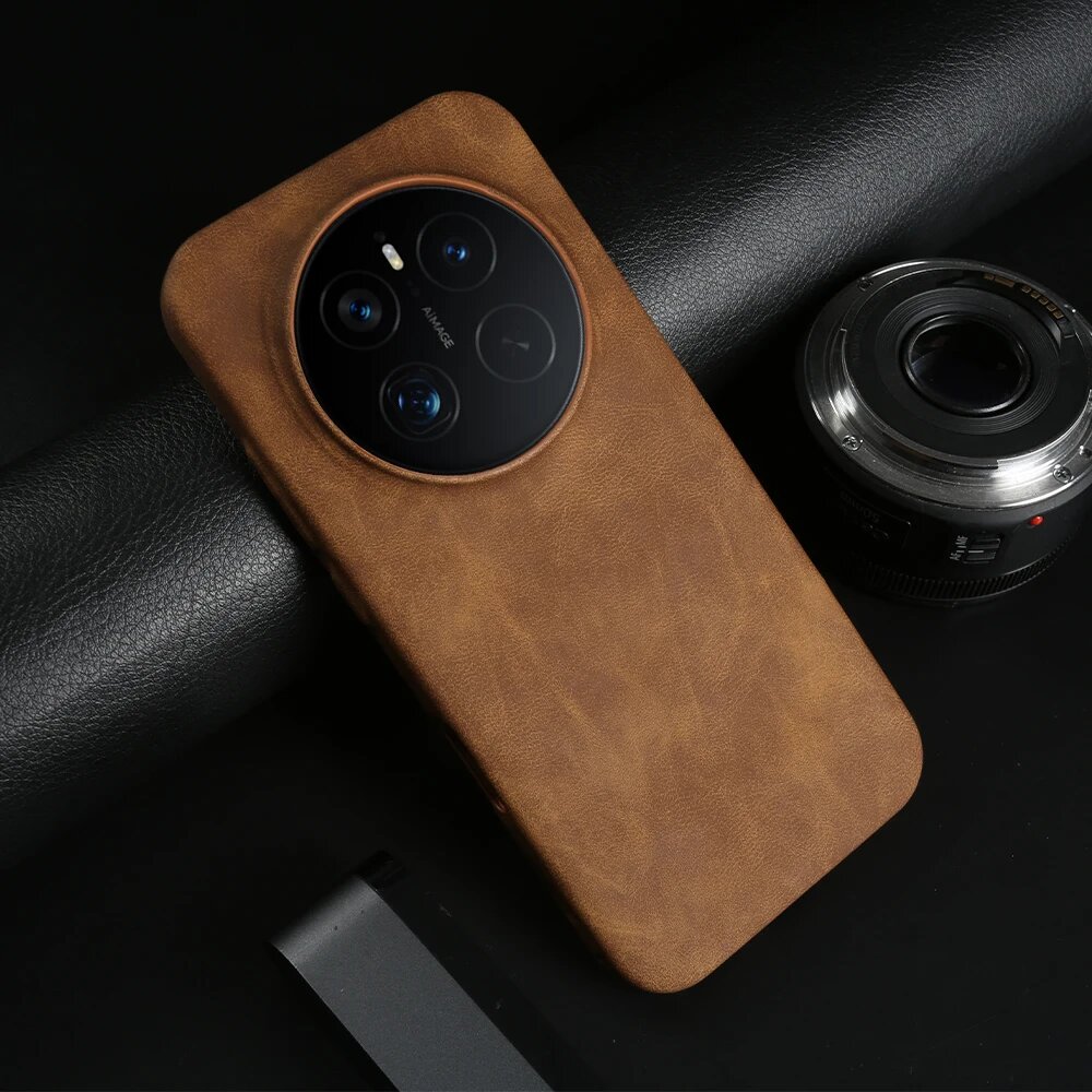 Премиальный кожаный чехол для Honor Magic 8 7 6 5 Честь Magic5 Про, Коричневый, Light Brown 26304