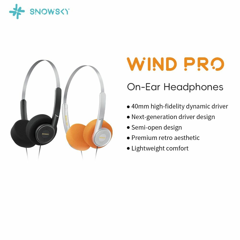 FIIO WIND PRO Проводные наушники, ретро-беруши на голову, проводное управление HIFI с микрофоном — фото 1