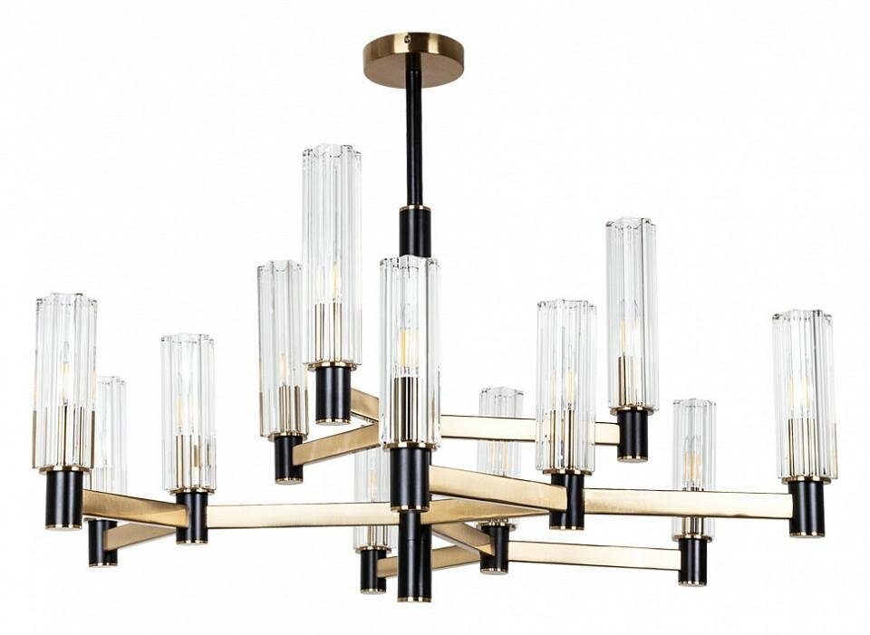 Люстра Divinare Barolo 2654 17 LM-12 цвет плафона подвески Прозрачный, цвет арматуры Латунь