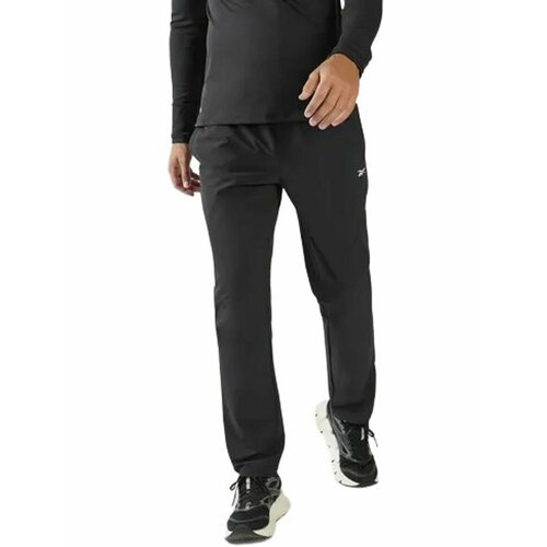 фото Брюки спортивные reebok identity training woven pant, размер 2xl, черный