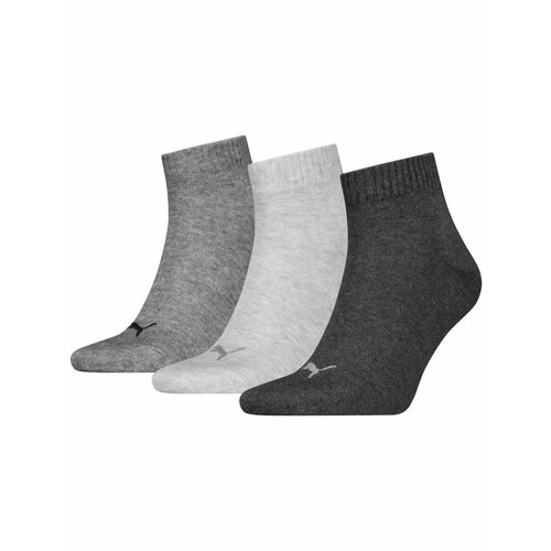 фото Носки puma unisex quarter plain 3p, размер 3538, серый