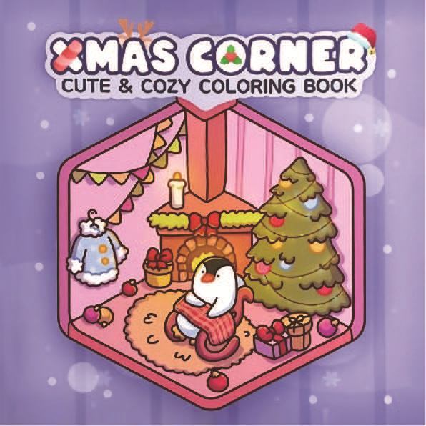 SpookyCutie Monster Series Книга для раскрашивания Рождественский пингвин - Увлекательное творческое занятие