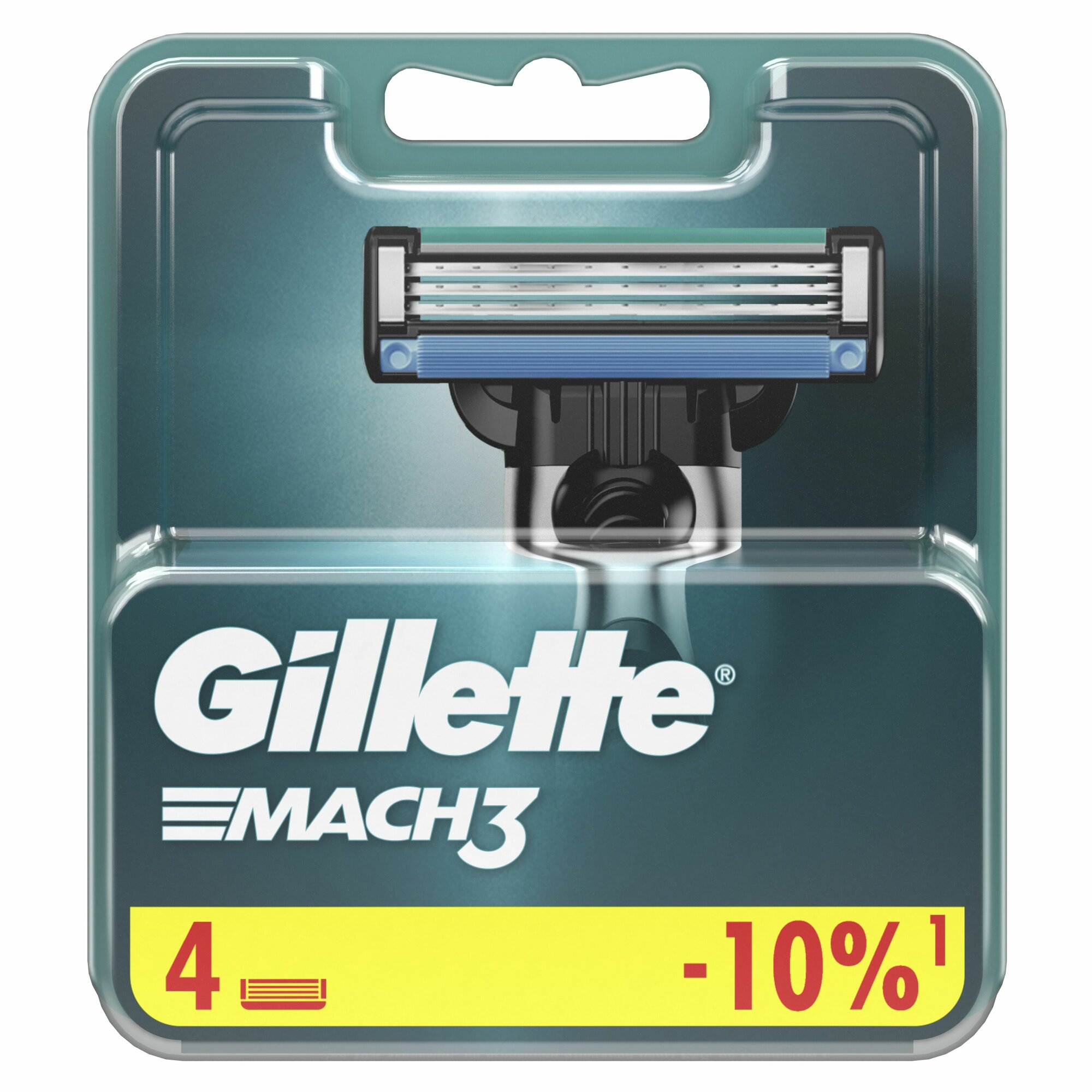 GILLETTE MACH3 Cменные кассеты для бритья 4шт