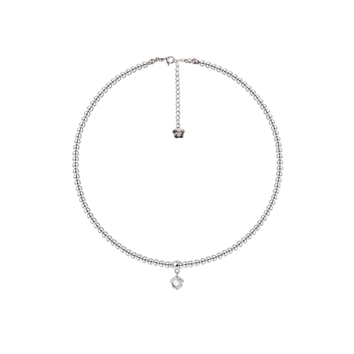 фото Чокер oh mary did, гематит, жемчуг swarovski синтетический, длина 37 см, белый, серебряный