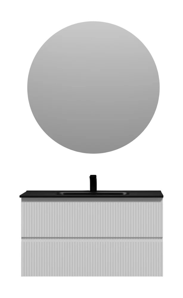 Мебель для ванной комнаты Sancos Сноб T (Snob T) 90 белая (bianco), раковина CN7002MB