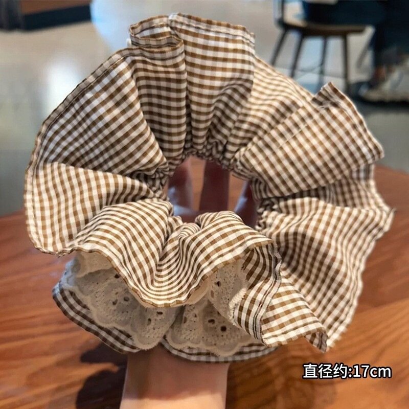 Корейский стиль новый ободок для волос с кружевом, резинка для волос, аксессуар для прически - Кофейный