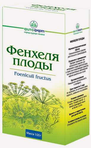 Изображение товара Фенхеля плоды, 100г, спазмолитическое средство растительного происхождения