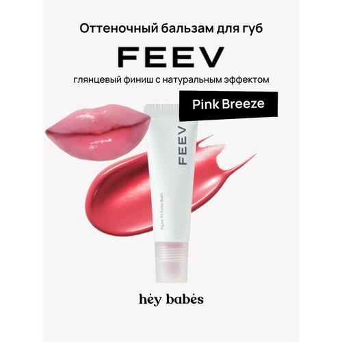 Обновлённый оттеночный бальзам для губ FEEV Hyper-Fit Color Balm Pink Breeze 990₽