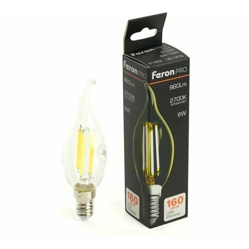 Лампа светодиодная FERON PRO LB-1216 Свеча на ветру E14 6W 175-265V 2700K Osram