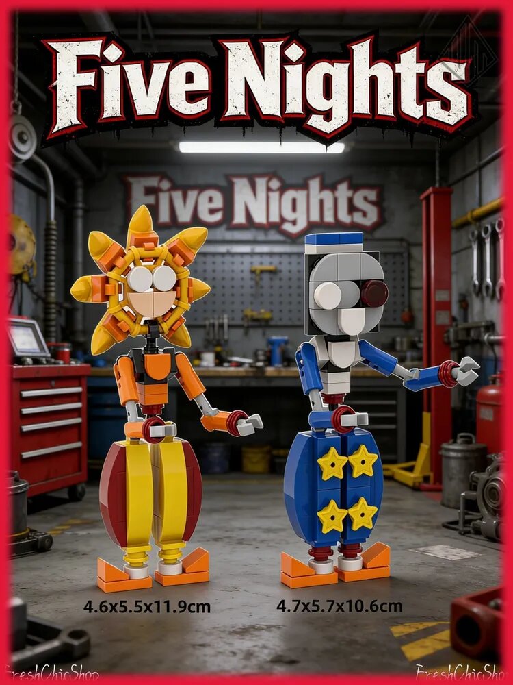 Набор минифигурок Пять ночей с Фредди - Five Nights at Freddy's MOC