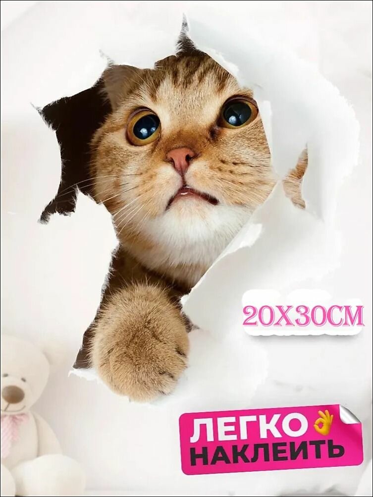 Интерьерные наклейки на унитаз Кот