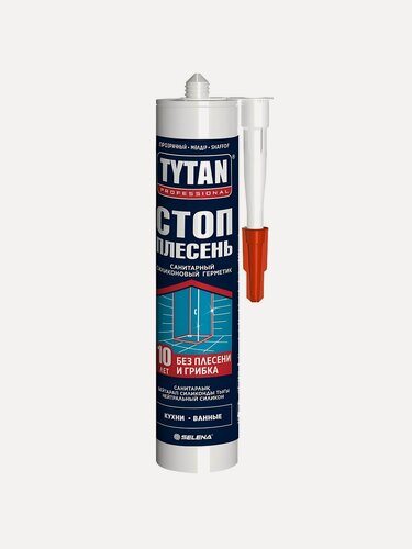 Изображение товара Герметик силиконовый санитарный Tytan Professional 280 мл, бесцветный, Стоп плесень для кухни, ванны и душевых кабин