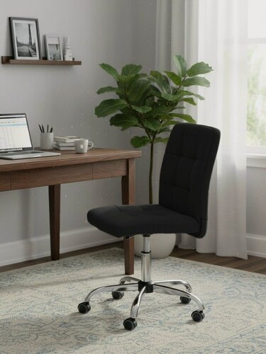 Изображение товара Кресло компьютерное TetChair, обивка велюр черное, регулировка высоты, максимальная нагрузка 100 кг