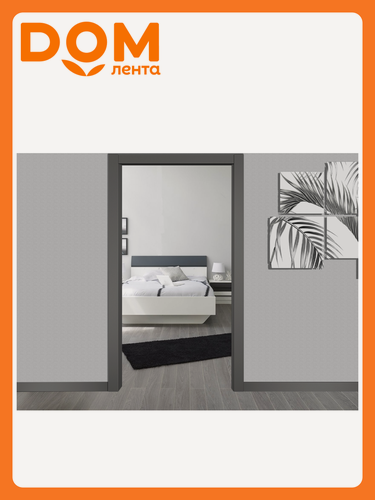 Изображение товара Дверная арка Verda 120-1, МДФ, ПВХ, графит, 215 см х 120 см х 8 см