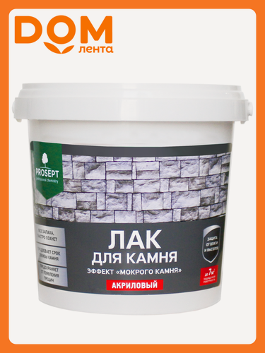 Изображение товара Лак PROSEPT, для камня, акриловый, бесцветный, глянцевый, 0,9 л