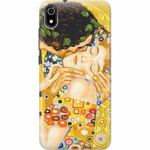 фото Ультратонкий силиконовый чехол-накладка для xiaomi redmi 7a с принтом "поцелуй" slvgo