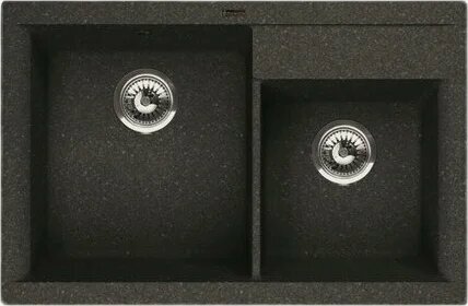Изображение товара Мойка кухонная Florentina Касси прямоугольная, 78x51, мойка для кухни, матовая, черная, российская