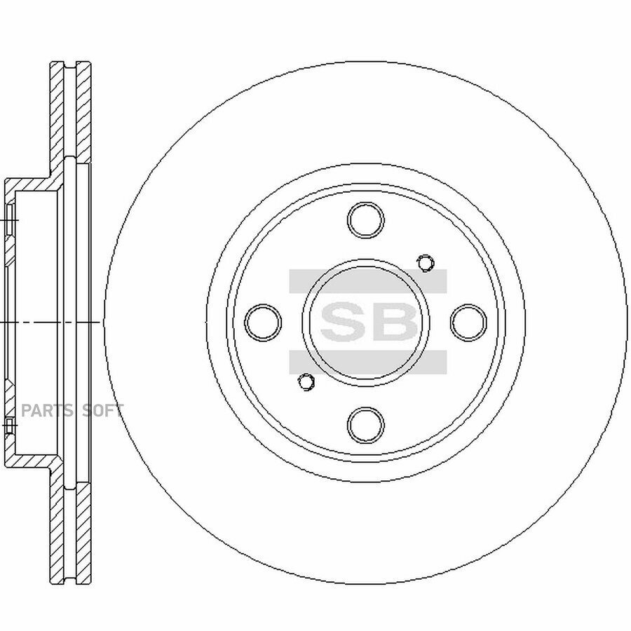 SANGSIN BRAKE SD4678 диск тормозной передний!\ Toyota Yaris 1.0-1.5 99-07