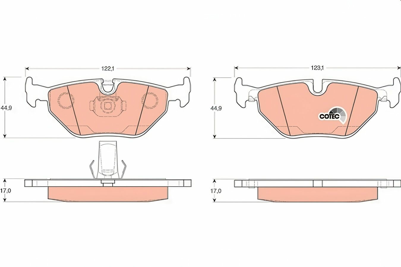 Колодки тормозные дисковые, для Альпина B10 1996-2002, БМВ 5 1996-2003 арт GDB1265