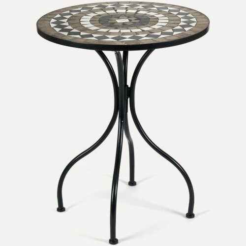 Изображение товара Стол Tetchair Secret de Maison ROMEO (mod. PL08-7451RV) металл, 60*72см, черный /плитка "калейдоскоп"