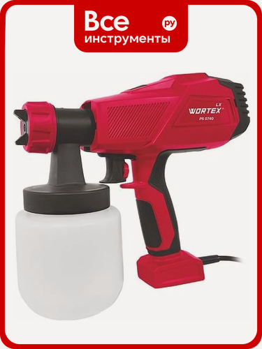 Изображение товара Электрический краскораспылитель WORTEX LX PS 0740 0333221, HVLP технология, для лакокрасочных покрытий