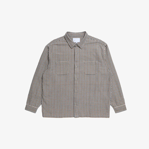 фото Рубашка adsum flat hem workshirt, размер m, кремовый