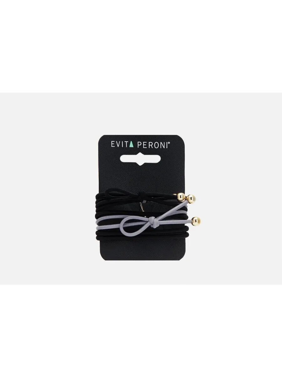 Evita Peroni черный Набор резинок для волос 6шт